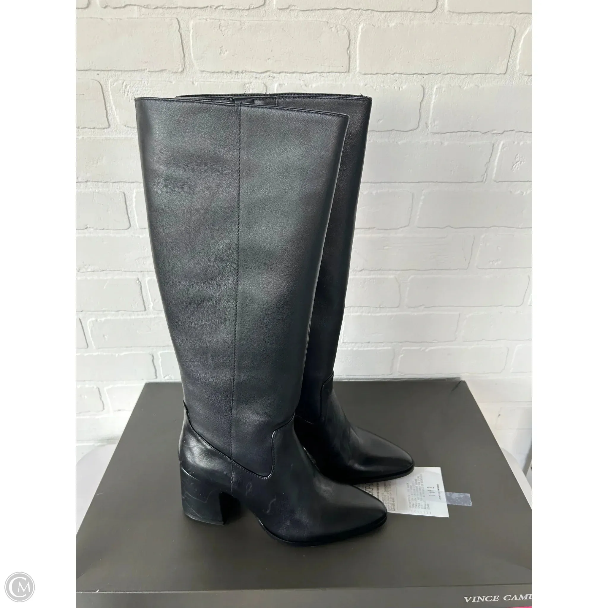 Boots Knee Heels By Vince Camuto In Black, Size: 8.5