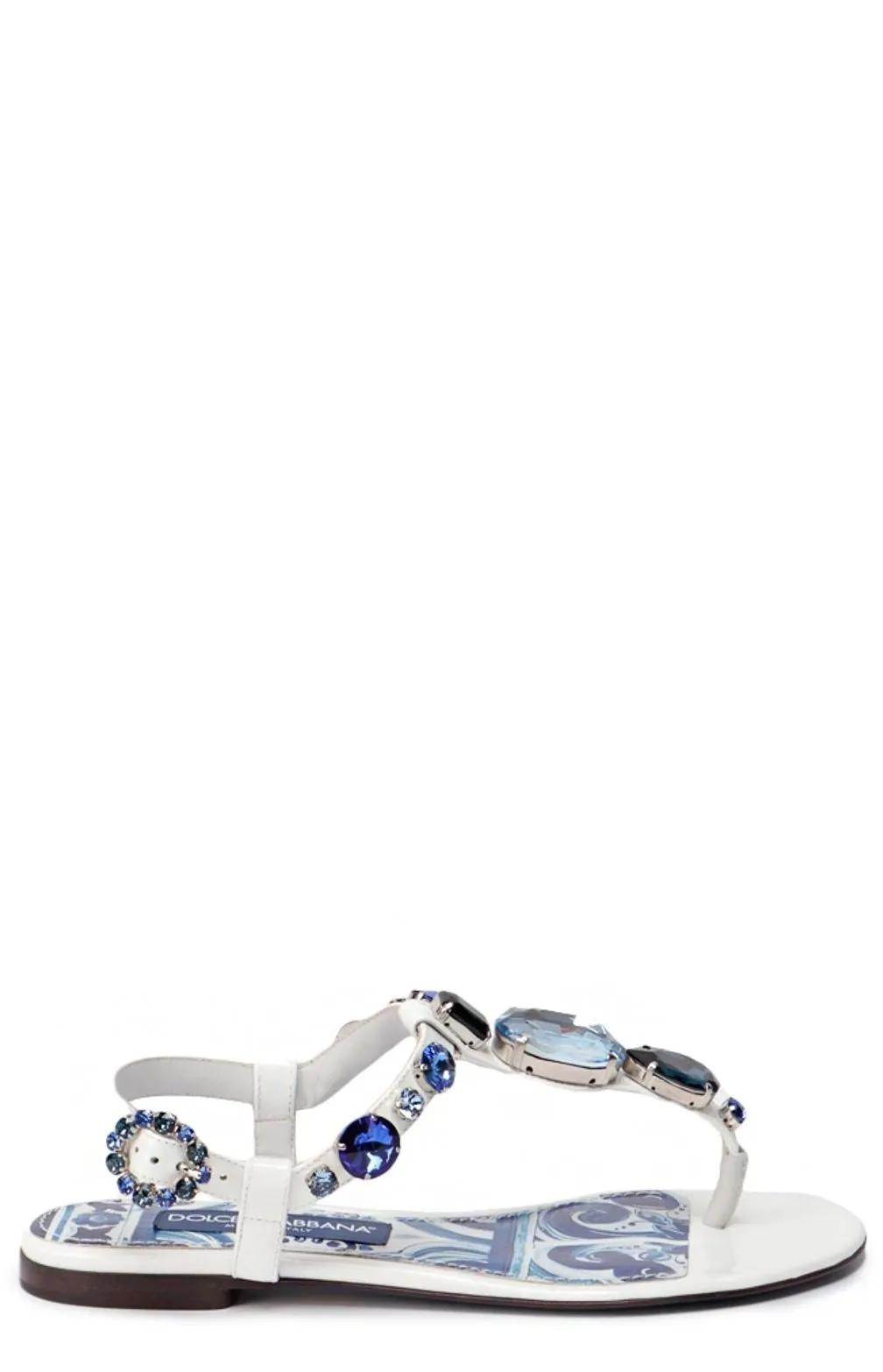 Dolce & Gabbana Gem Embellished Flat Sandals