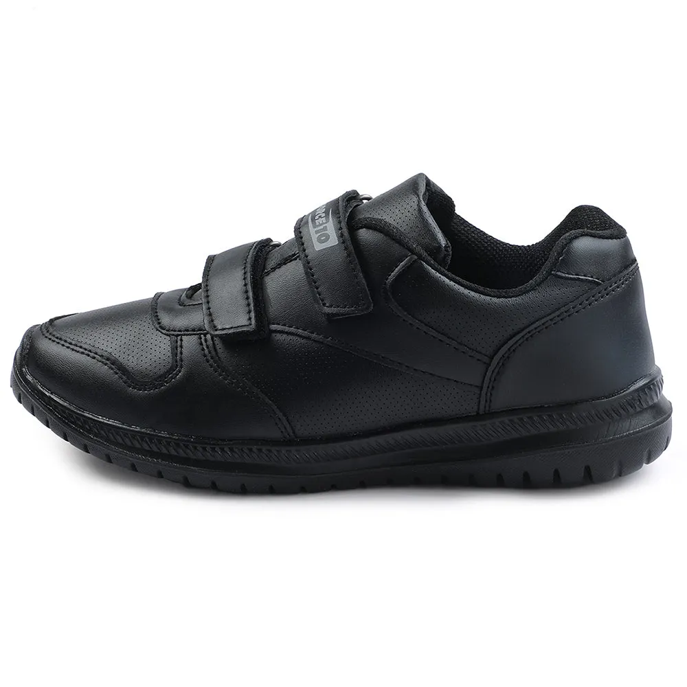 Force 10 Black Non Lacing Uniform School Shoes For Kids SKOLPRO-V By Liberty