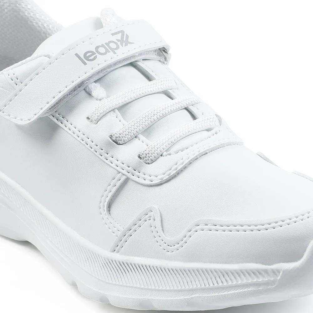 Leap7x White Velcro Uniform School Shoes For Kids SCHLPRO-3 By Liberty