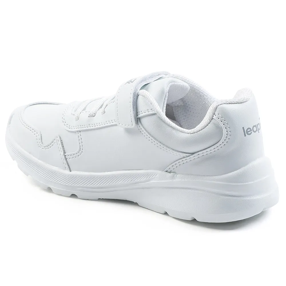 Leap7x White Velcro Uniform School Shoes For Kids SCHLPRO-3 By Liberty