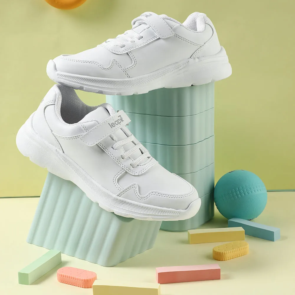 Leap7x White Velcro Uniform School Shoes For Kids SCHLPRO-3 By Liberty