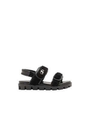Lock Wool Flat Sandals