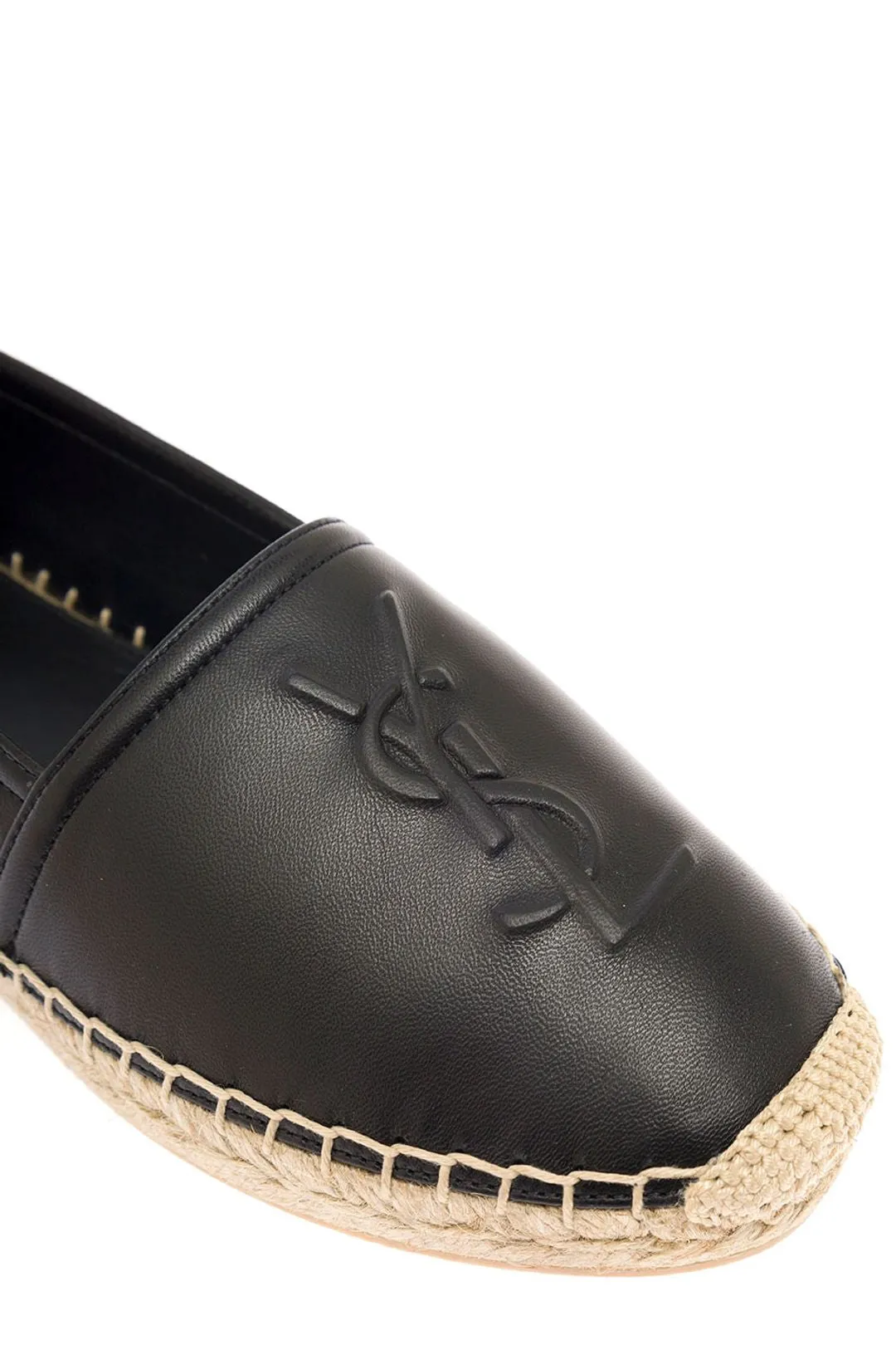 Saint Laurent Logo Debossed Slip-On Espadrilles