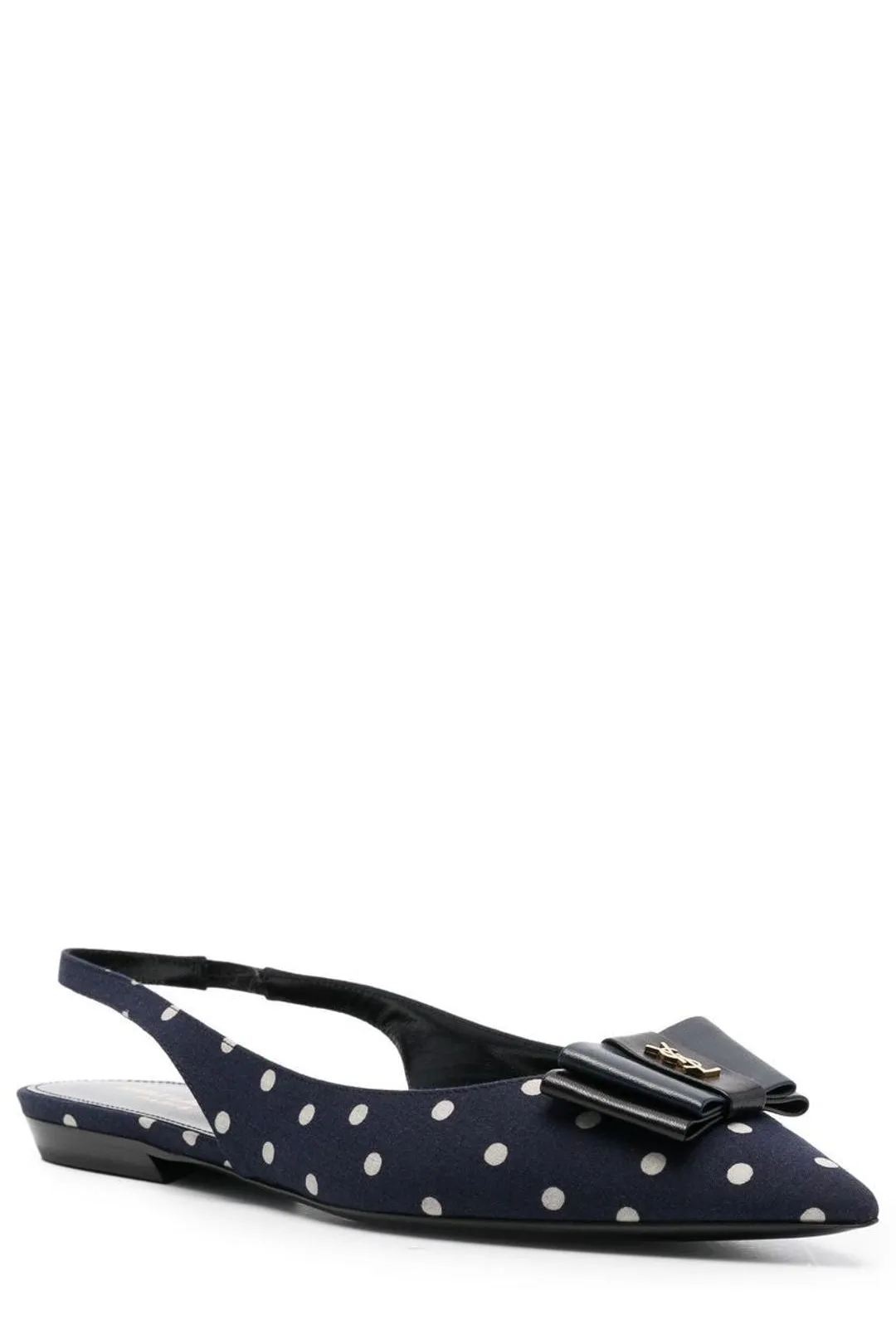 Saint Laurent Polka Dot Printed Flat Shoes