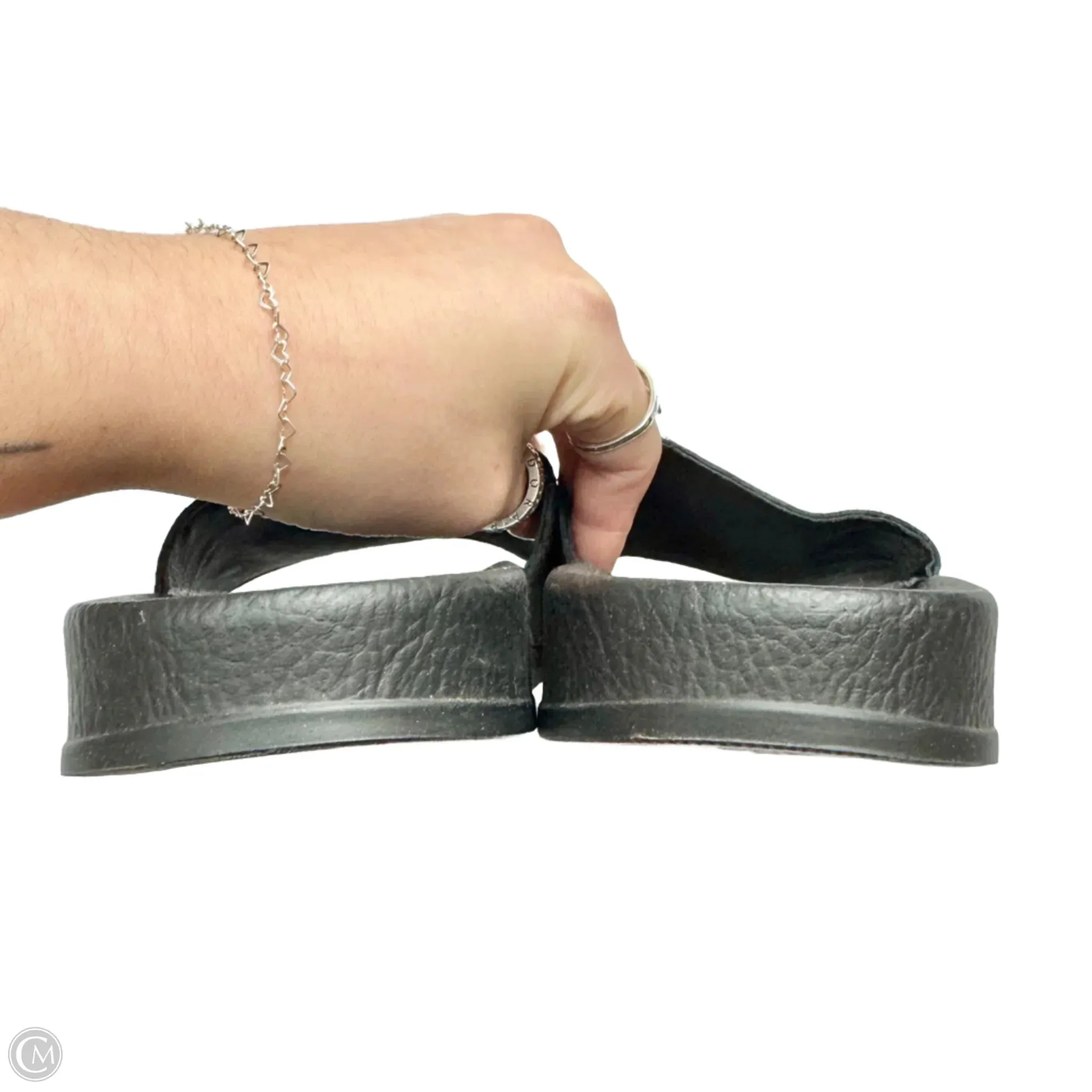 Sandals Designer By Valentino-mario In Black, Size: 6