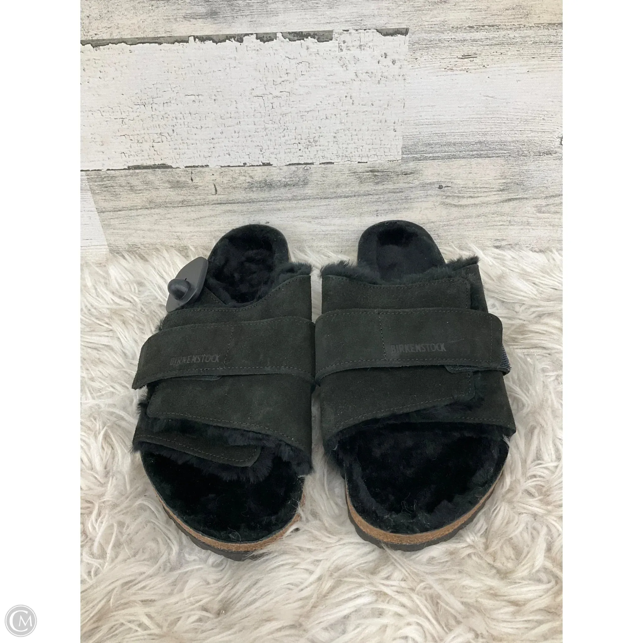 Sandals Flats By Birkenstock In Black, Size: 11.5