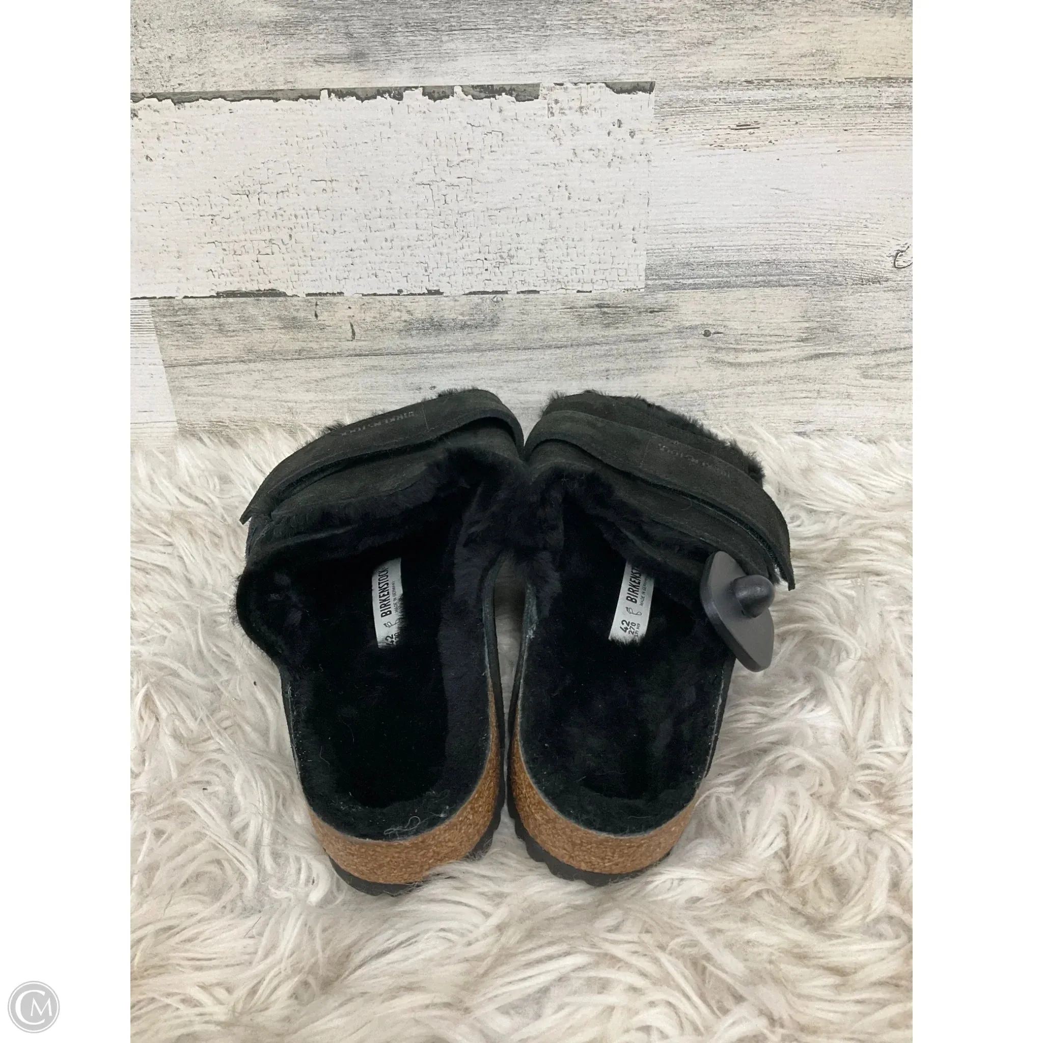 Sandals Flats By Birkenstock In Black, Size: 11.5
