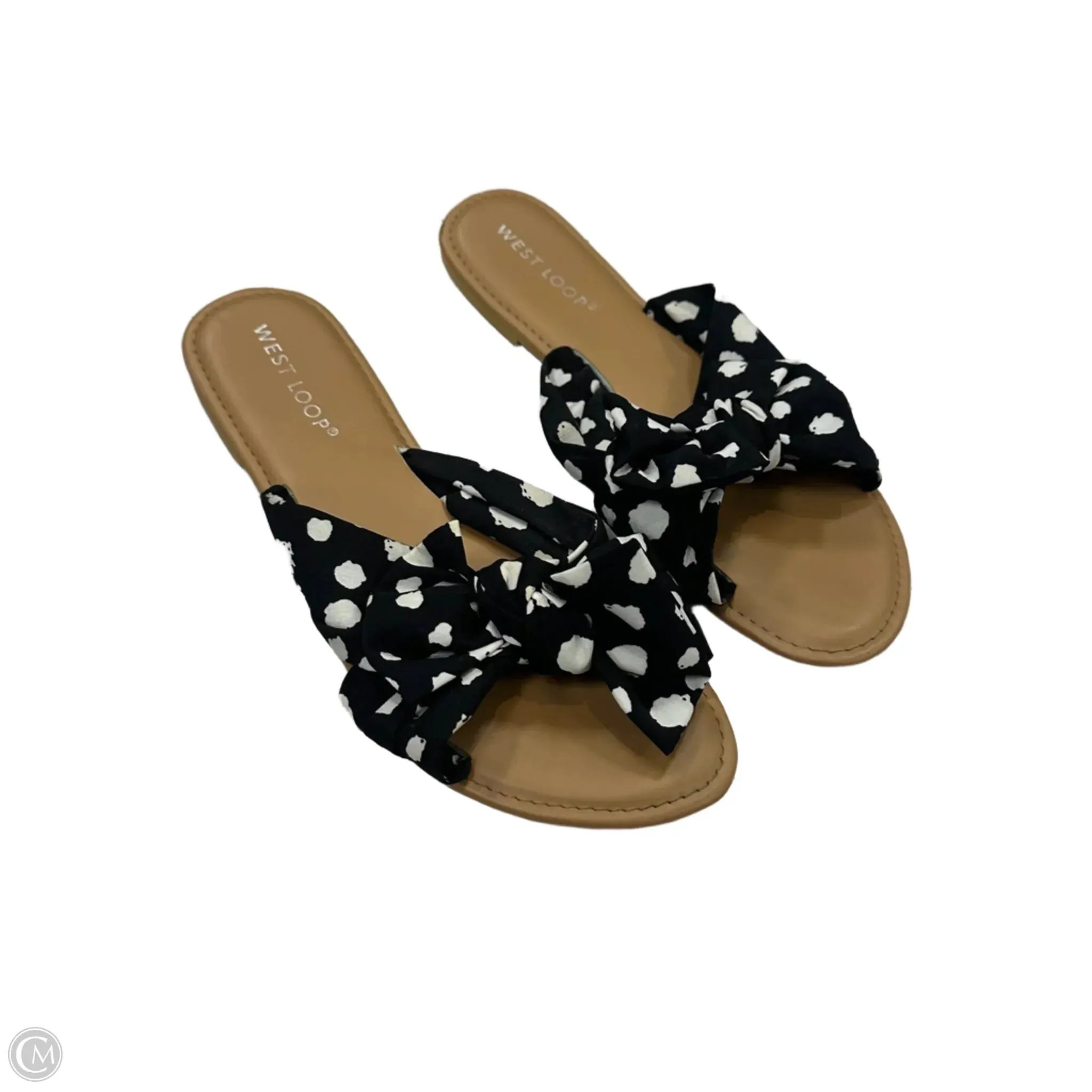 Sandals Flats By Clothes Mentor In Black, Size: 9