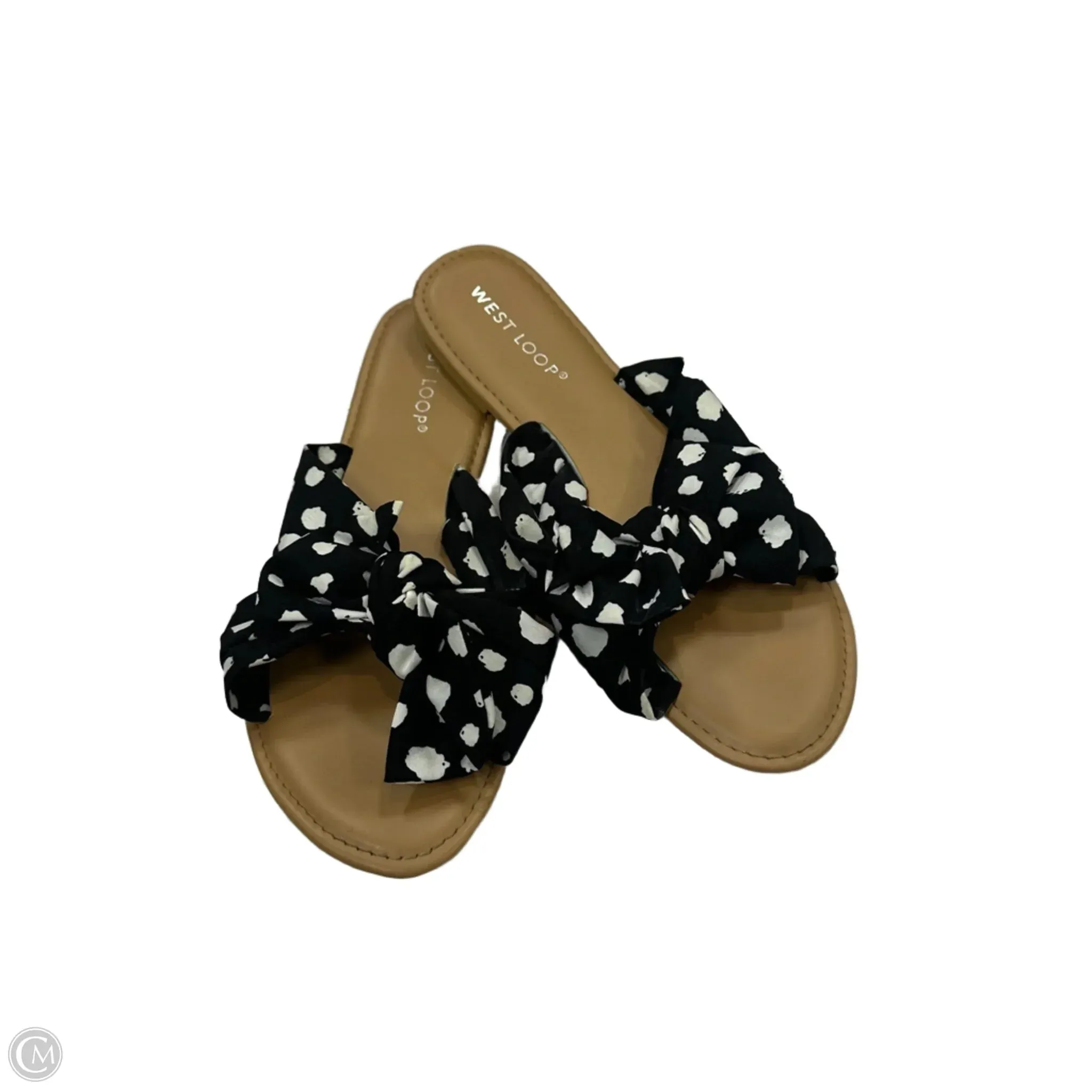 Sandals Flats By Clothes Mentor In Black, Size: 9