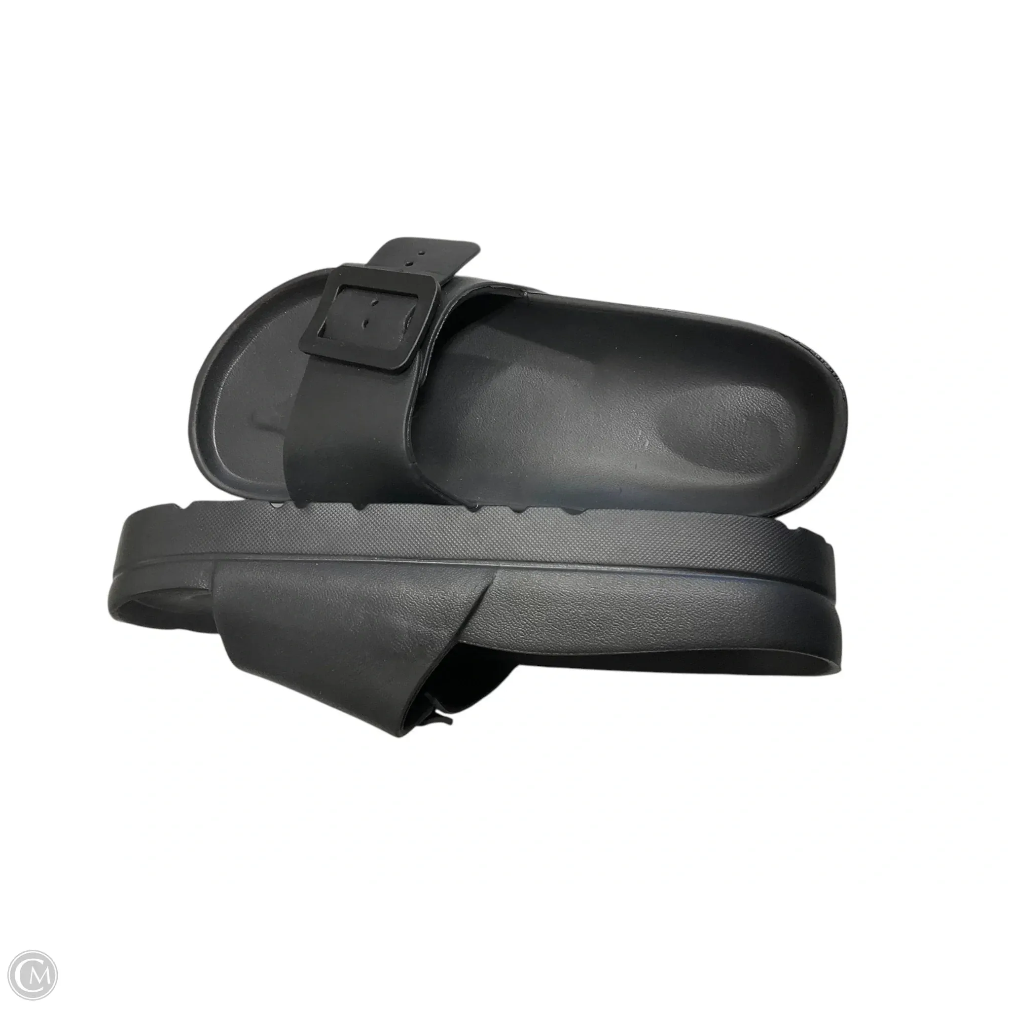 Sandals Flats By Clothes Mentor In Black, Size: 9
