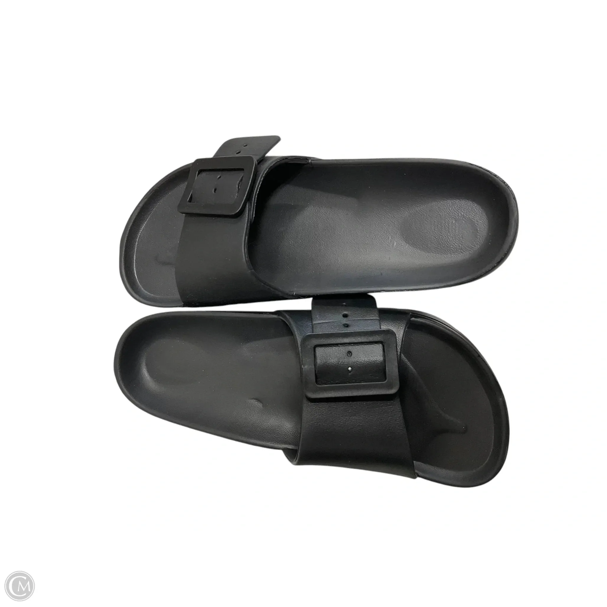 Sandals Flats By Clothes Mentor In Black, Size: 9