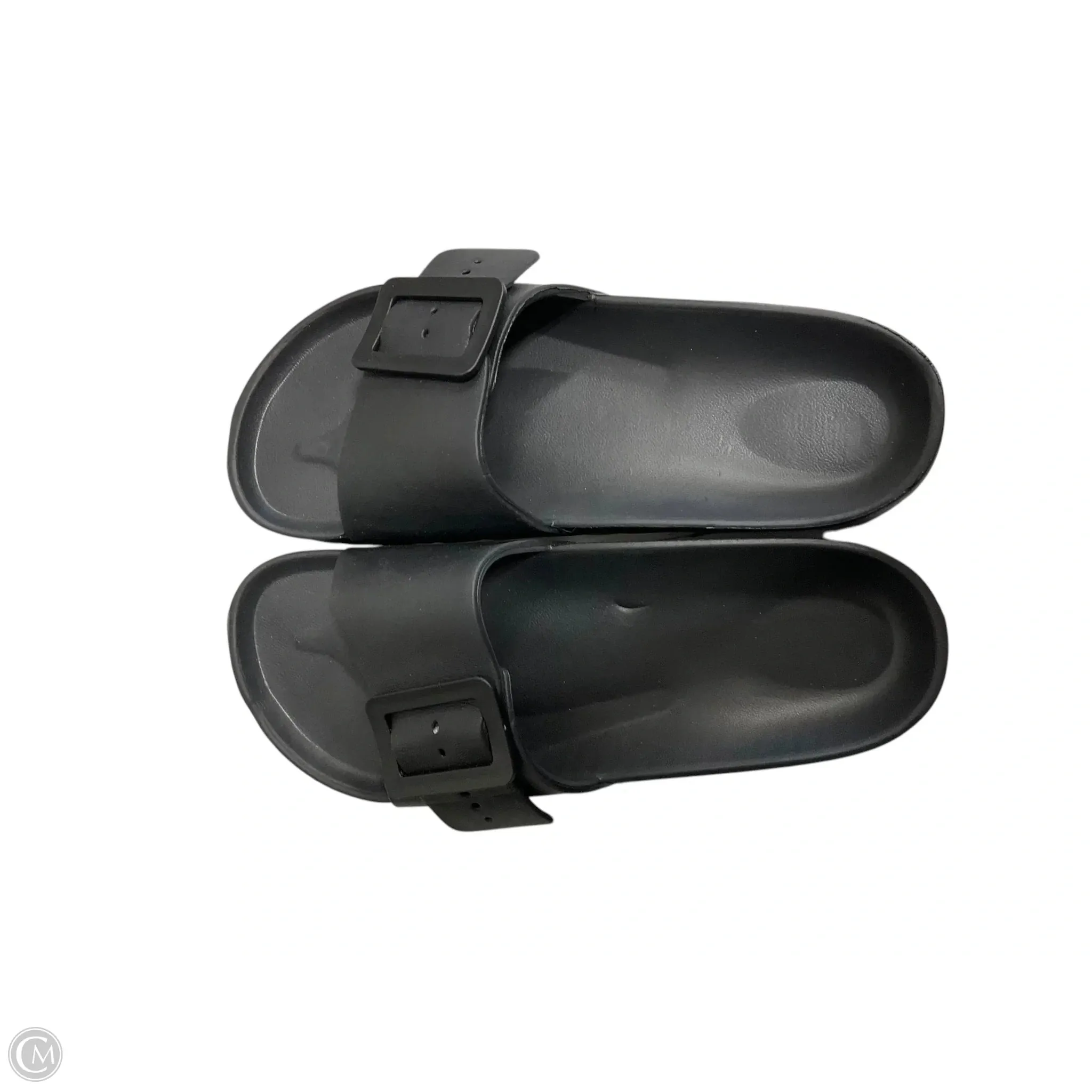 Sandals Flats By Clothes Mentor In Black, Size: 9