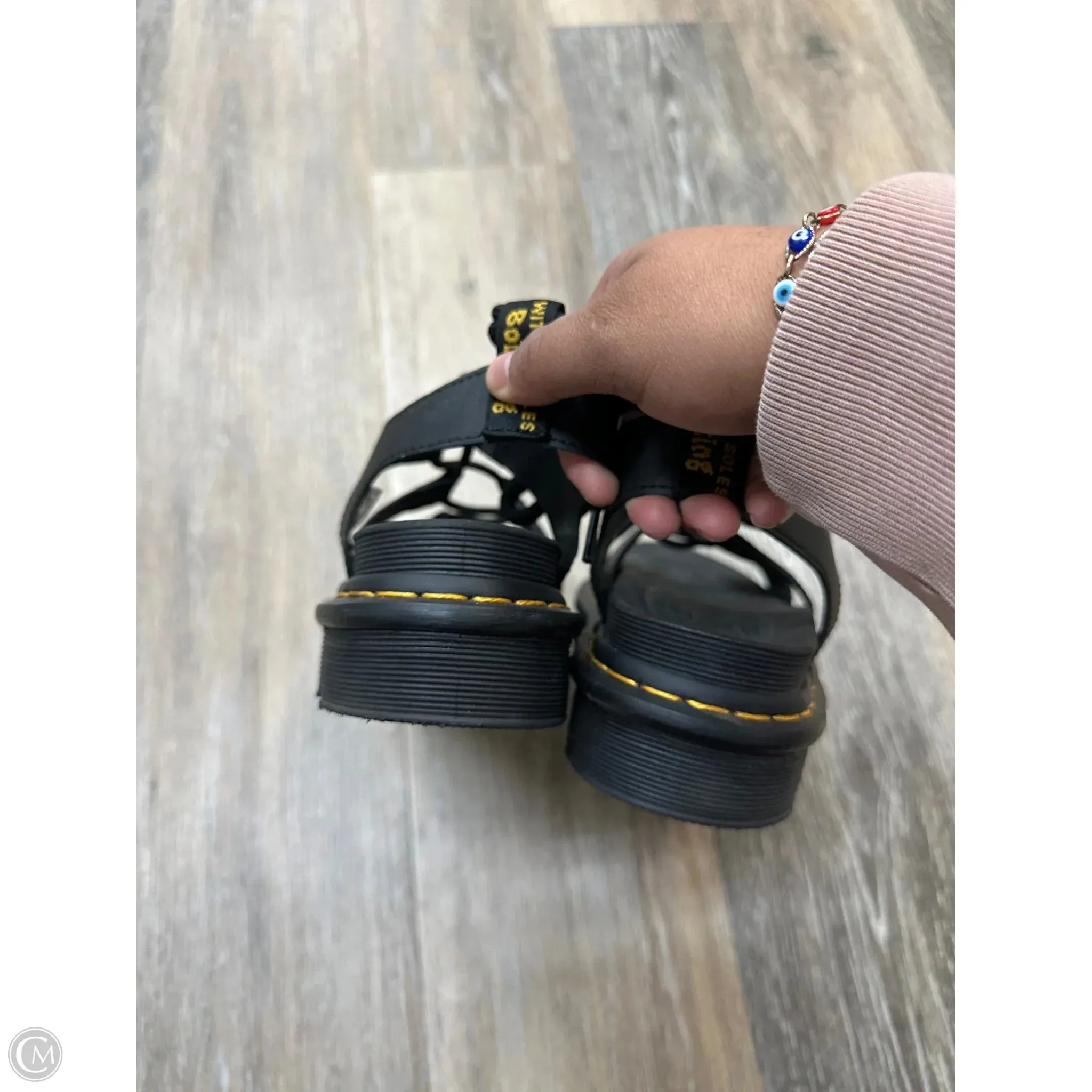 Sandals Flats By Dr Martens In Black, Size: 5