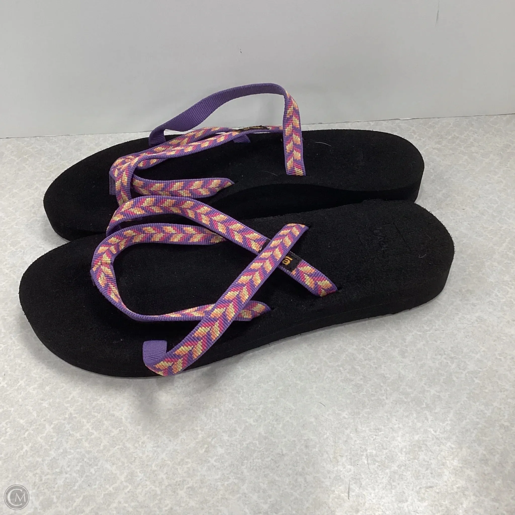 Sandals Flip Flops By Teva In Black, Size: 7
