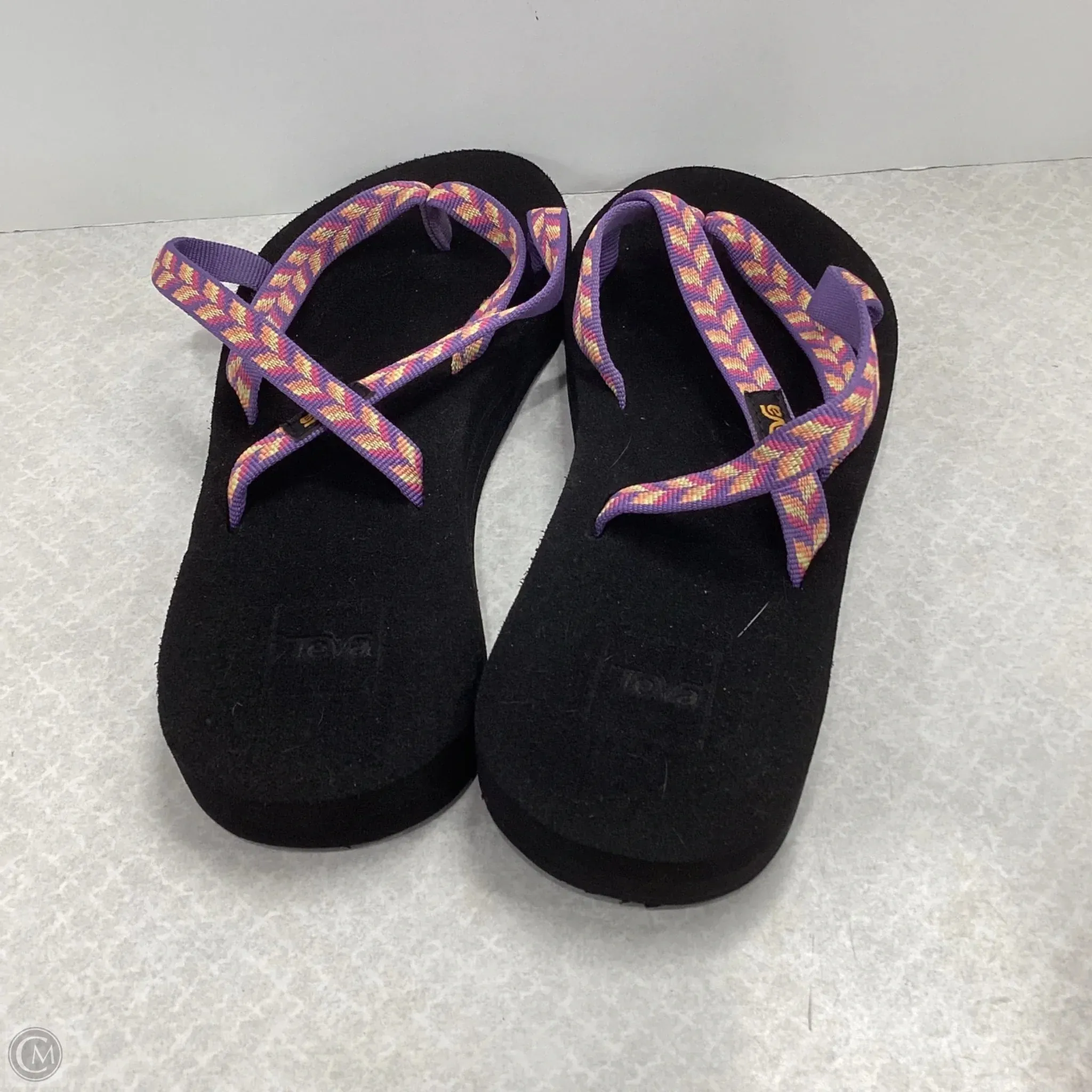 Sandals Flip Flops By Teva In Black, Size: 7