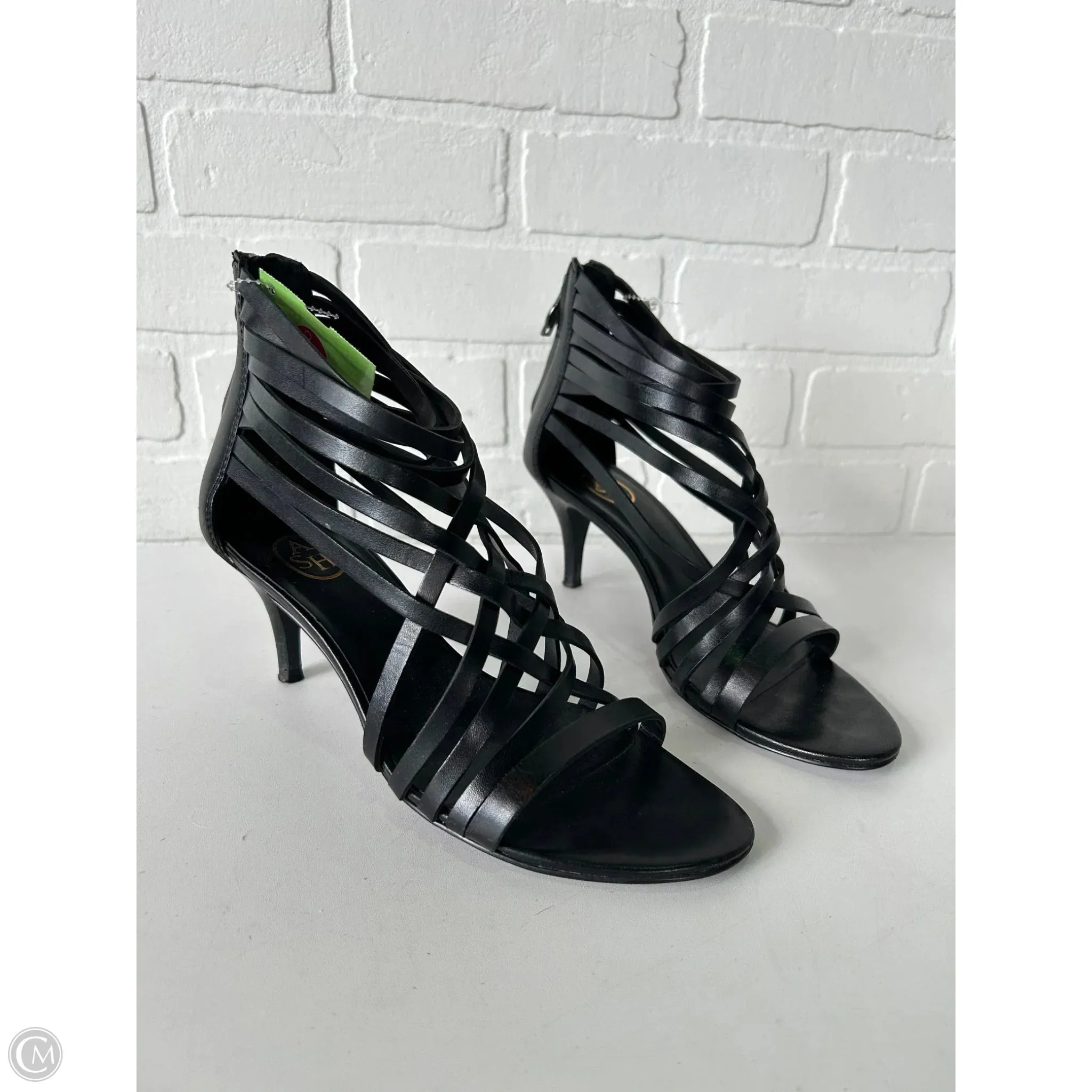 Sandals Heels Kitten By Ash In Black, Size: 7