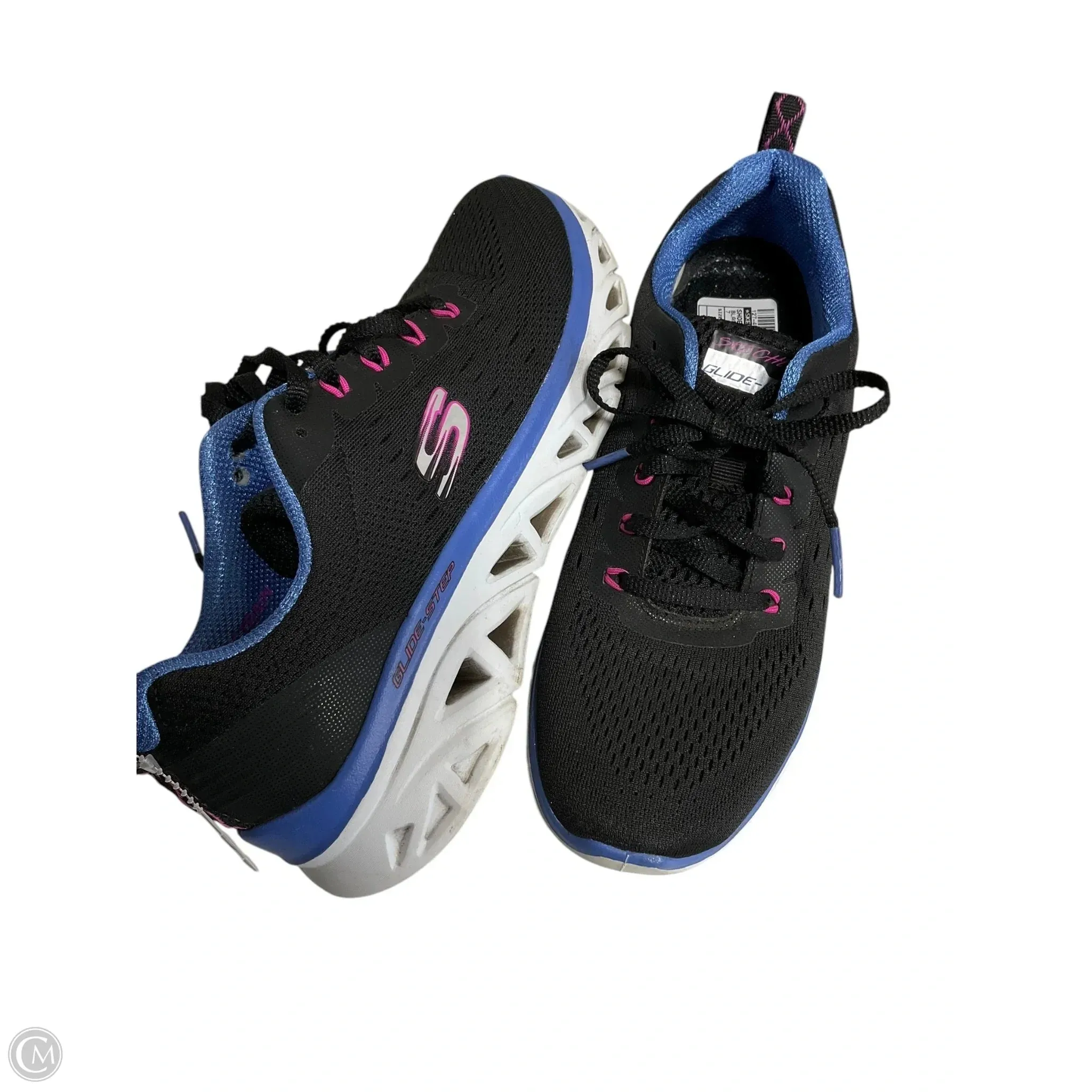 Shoes Athletic By Skechers In Black & Blue, Size: 7