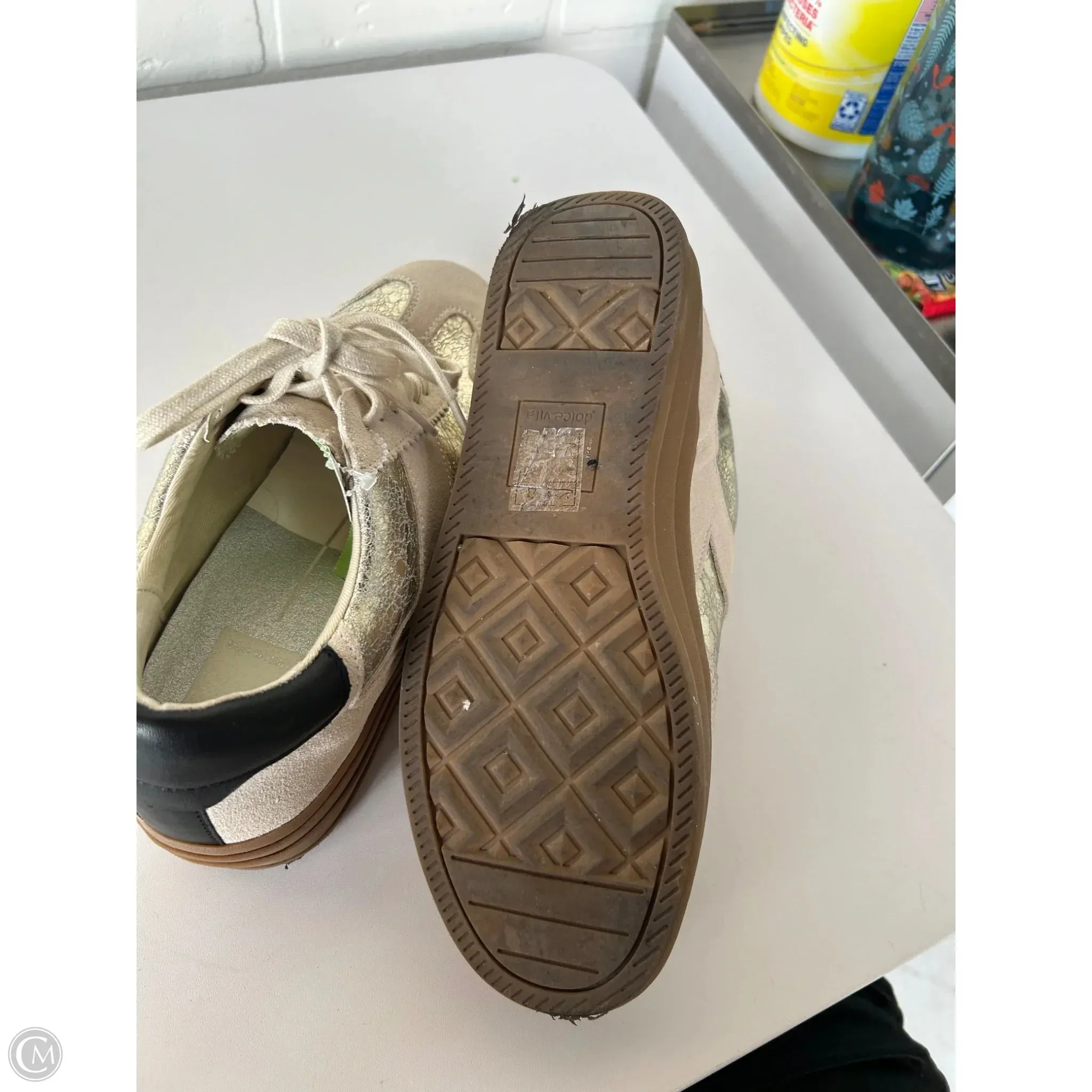 Shoes Sneakers By Dolce Vita In Black & Tan, Size: 7.5
