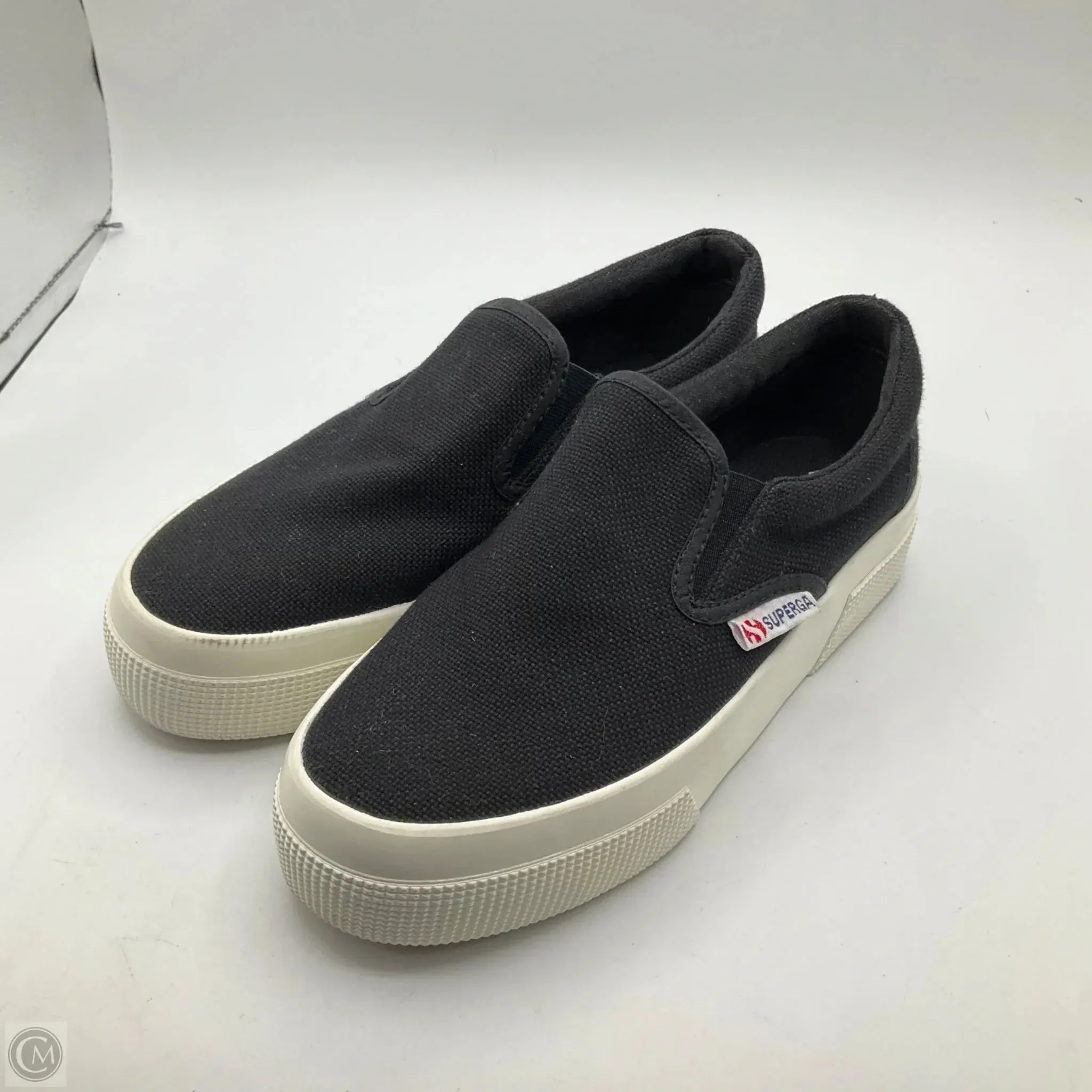 Shoes Sneakers By Superga In Black, Size: 6