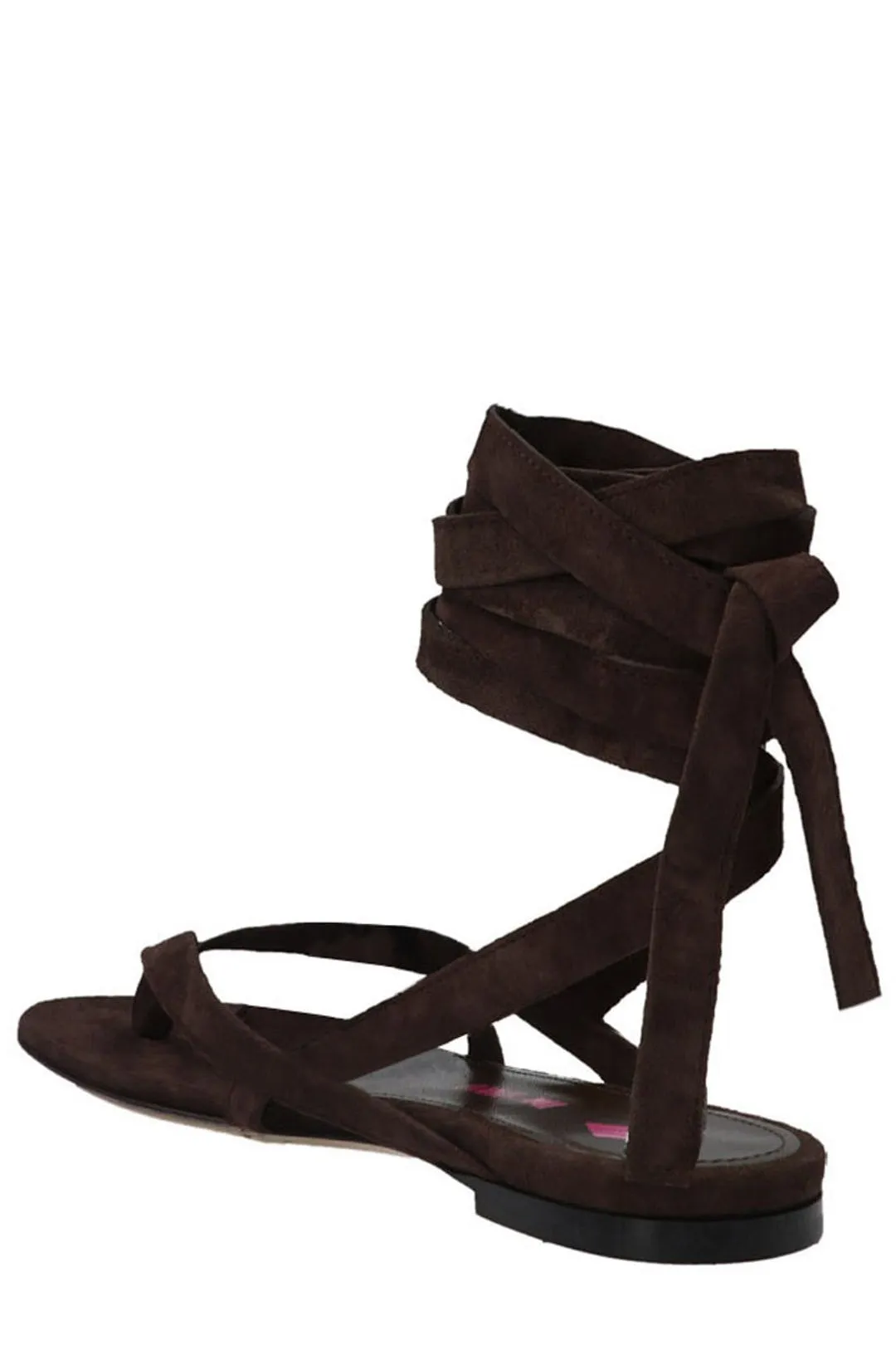 The Attico Beth Ankle Strap Flat Sandals