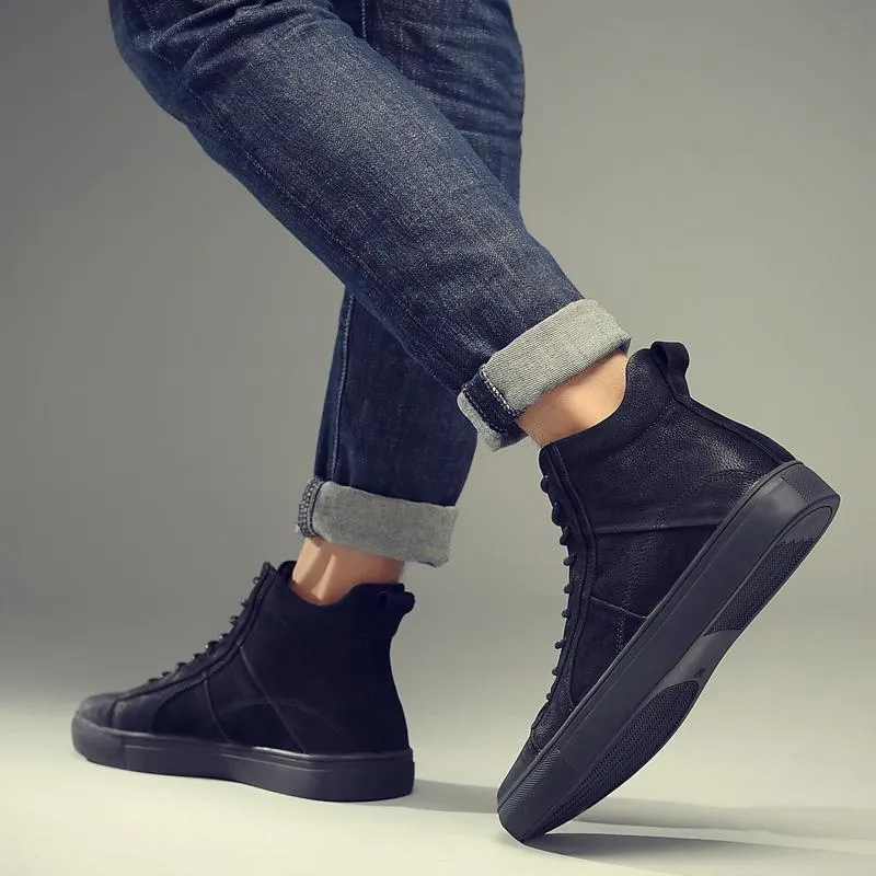 West Louis™ High Top Genuine Leather Sneakers