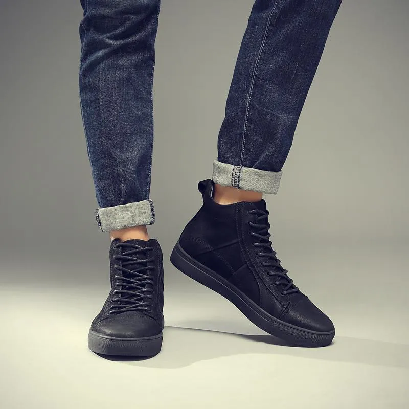 West Louis™ High Top Genuine Leather Sneakers