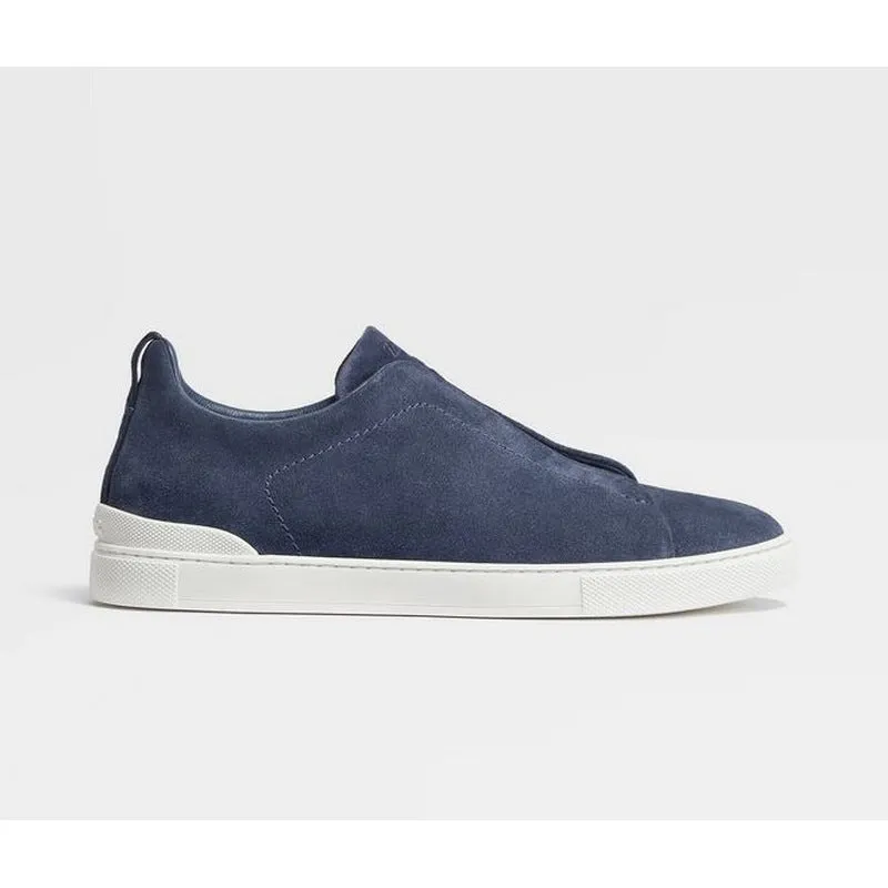 ZEGNA | Suede Triple Stitch Low Top Sneaker (2 Colors)