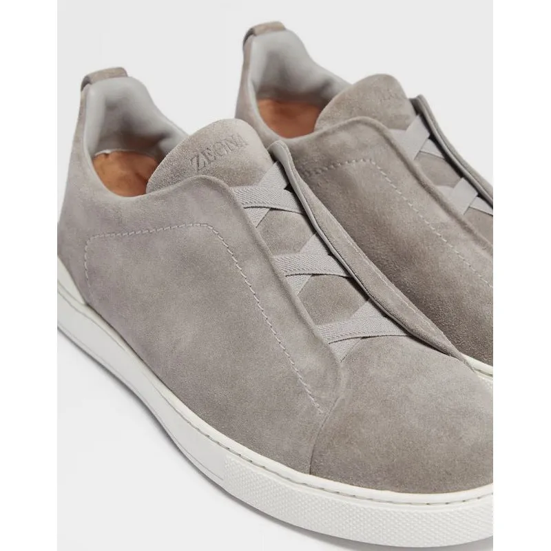 ZEGNA | Suede Triple Stitch Low Top Sneaker (2 Colors)