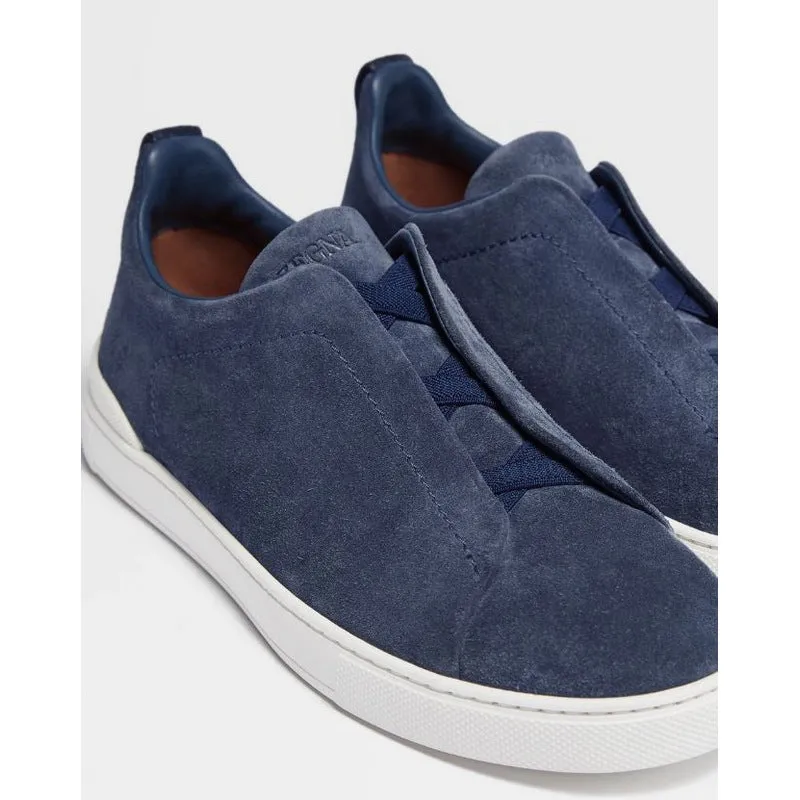 ZEGNA | Suede Triple Stitch Low Top Sneaker (2 Colors)