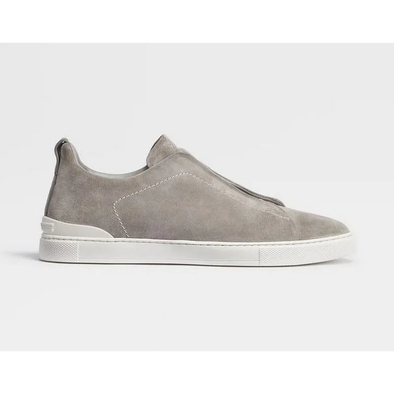 ZEGNA | Suede Triple Stitch Low Top Sneaker (2 Colors)